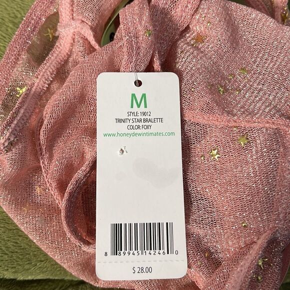 Honeydew Intimates Trinity Foil Star Mesh Bralette Size Medium - Picture 5 of 6